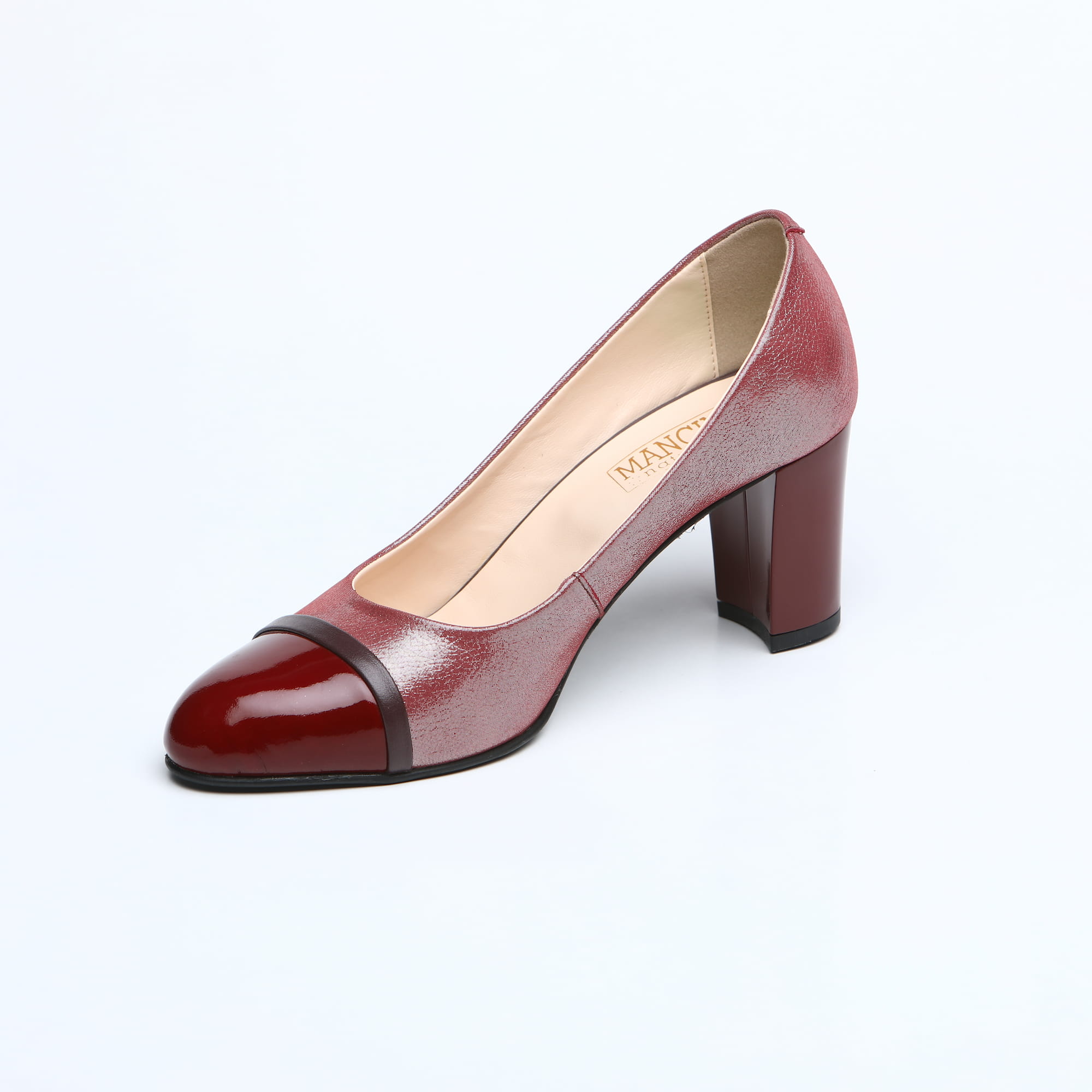 Pantofi damă din piele naturală Bordo - A125 - imagine 3