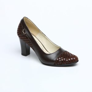 Pantofi eleganți damă din piele naturală Maro - A132