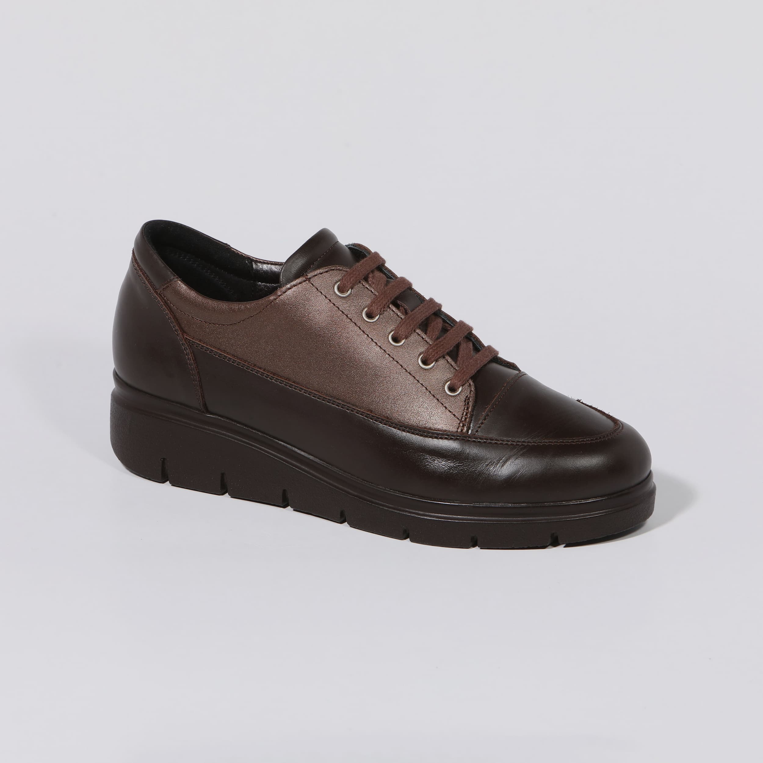 Pantofi casual damă din piele naturală maro - A052