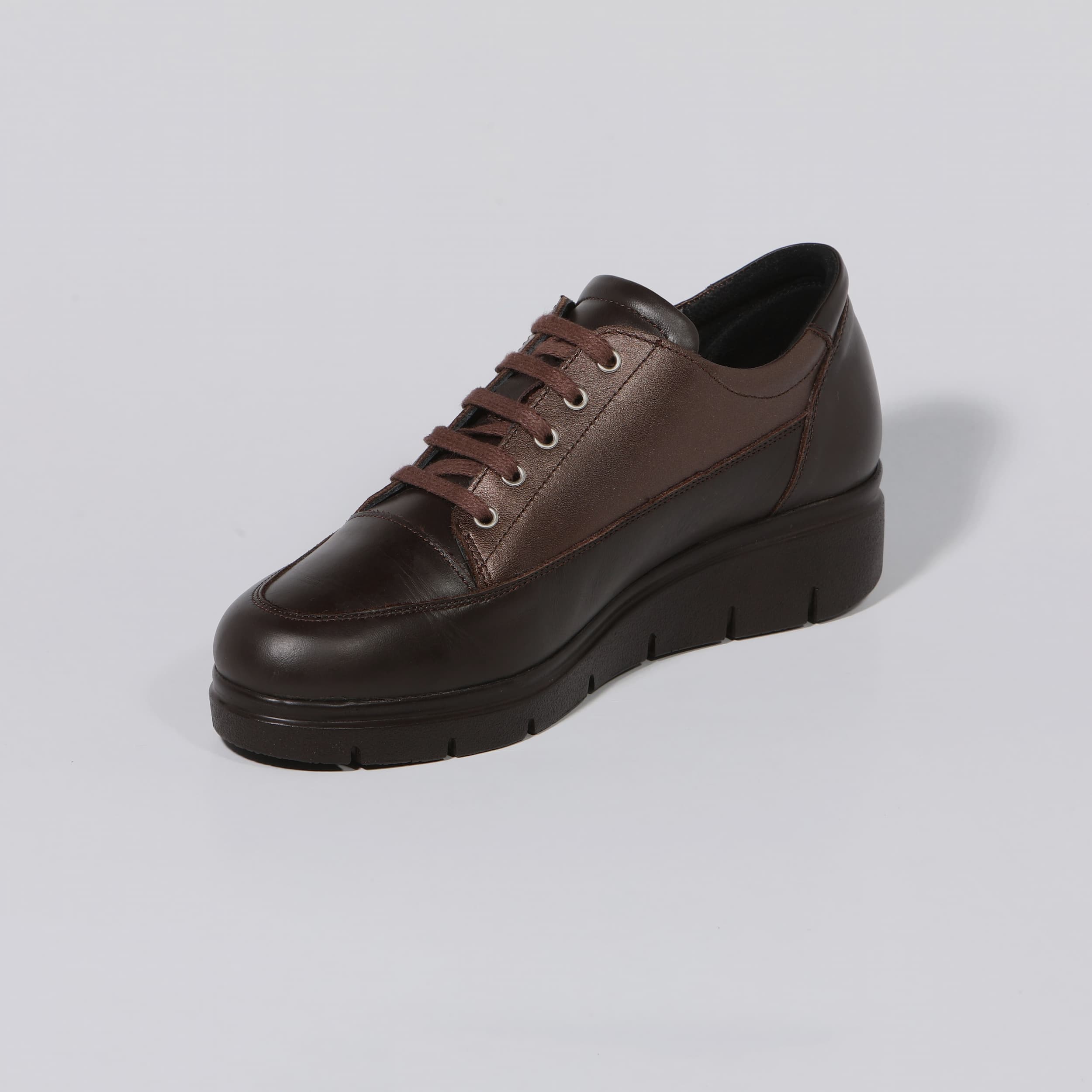 Pantofi casual damă din piele naturală maro - A052 - imagine 3
