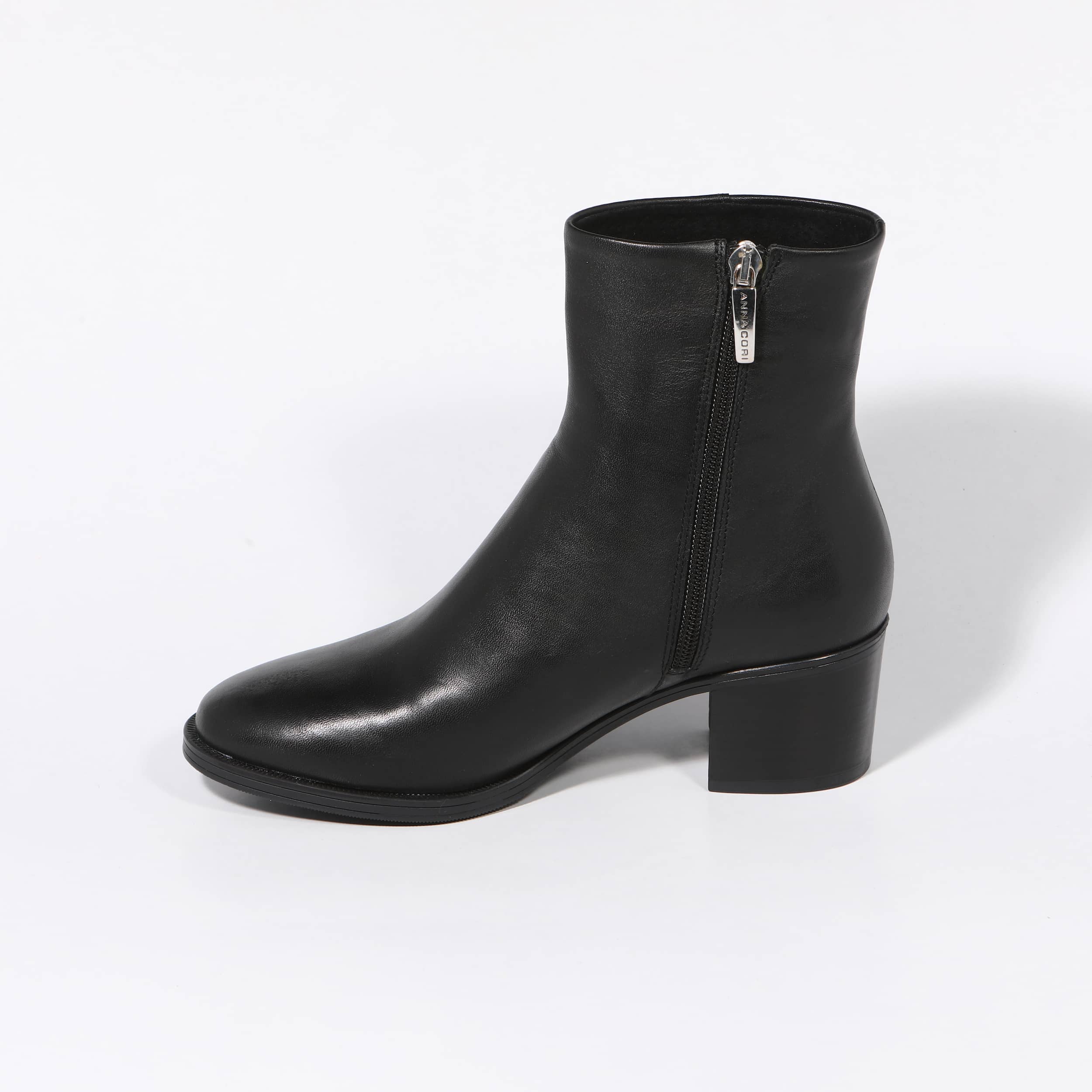 Botine damă elegante din piele naturală negre - A074 - imagine 2