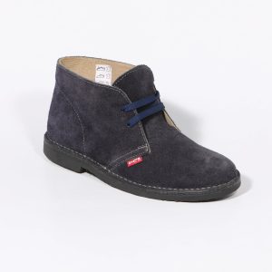 Ghete damă din piele naturală bleumarin velur - A083