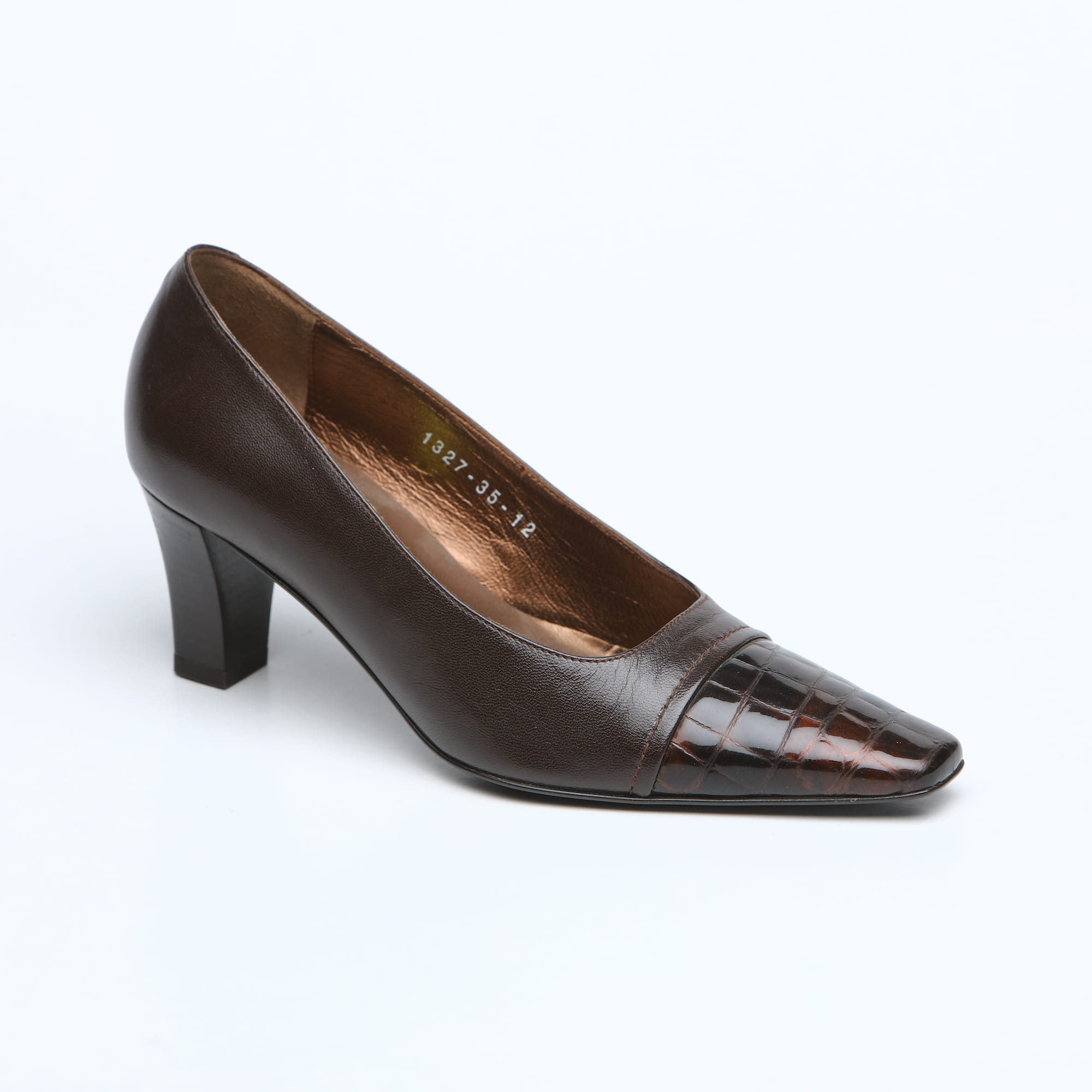 Pantofi eleganți damă din piele naturală Maro - A139