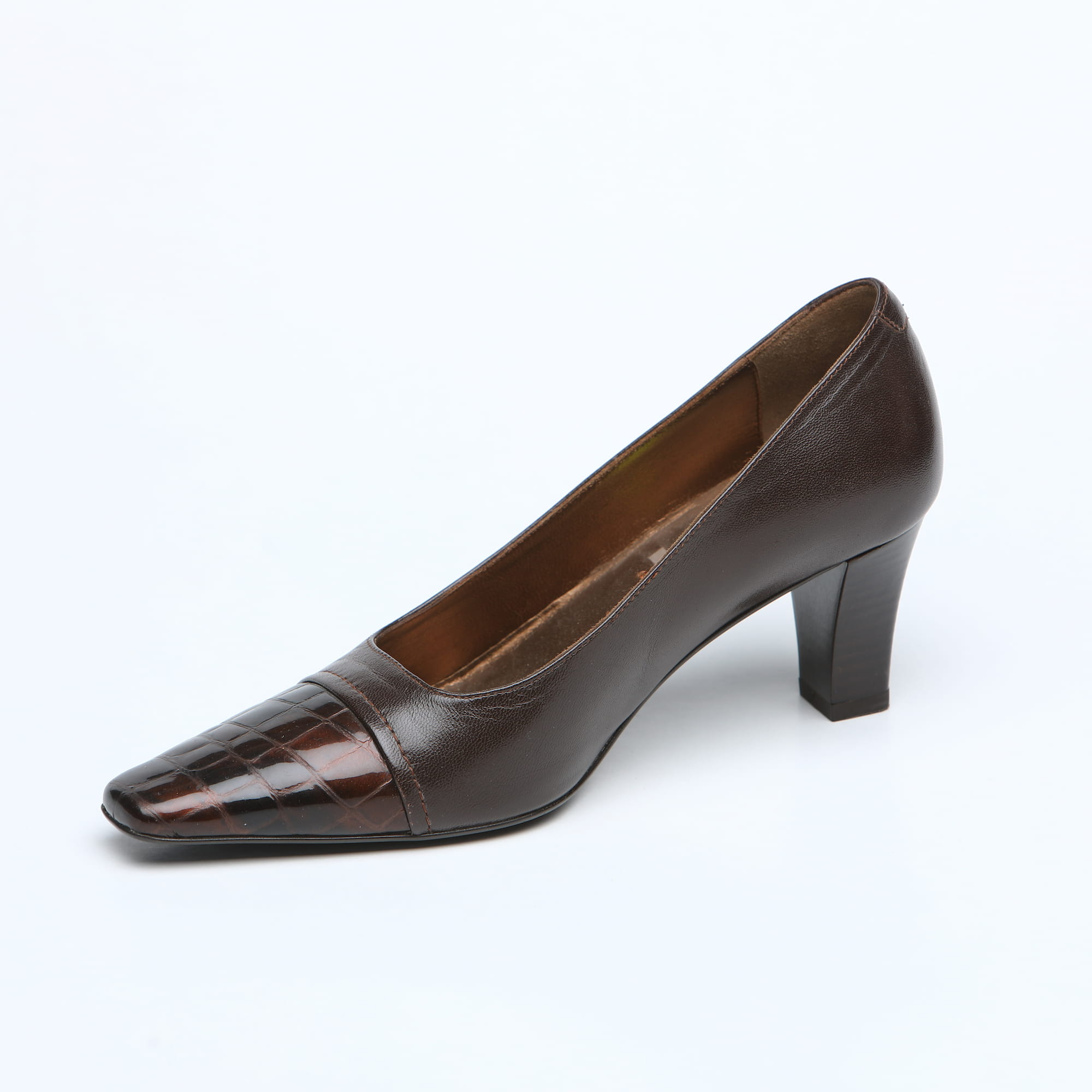 Pantofi eleganți damă din piele naturală Maro - A139 - imagine 3