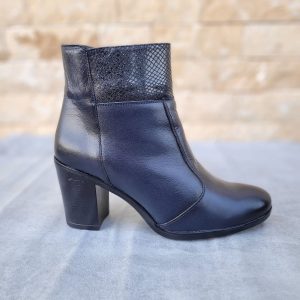 Botine damă elegante din piele naturală bleumarin - A199