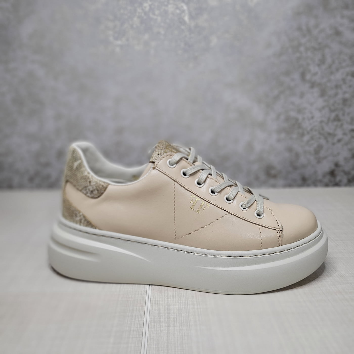 Pantofi casual damă din piele naturală bej - nude - A204