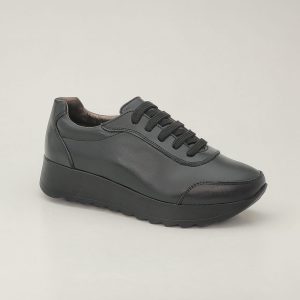 Pantofi casual damă din piele naturală negri- A207