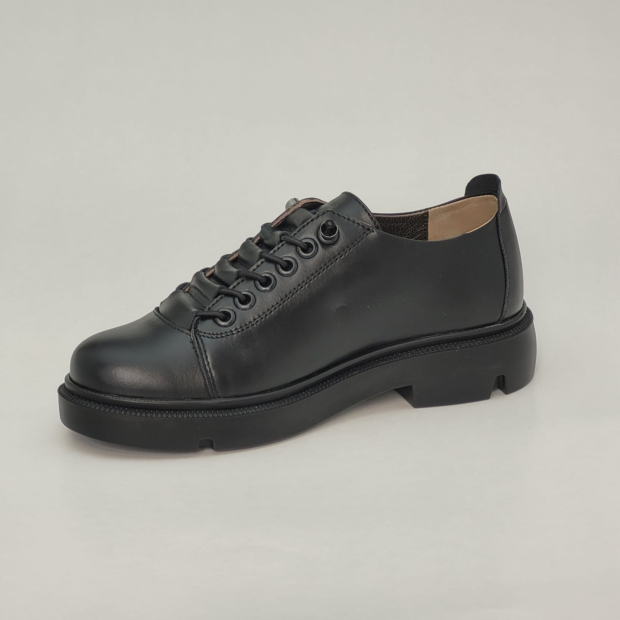 Pantofi casual damă din piele naturală cu siret elastic - A210 - imagine 2