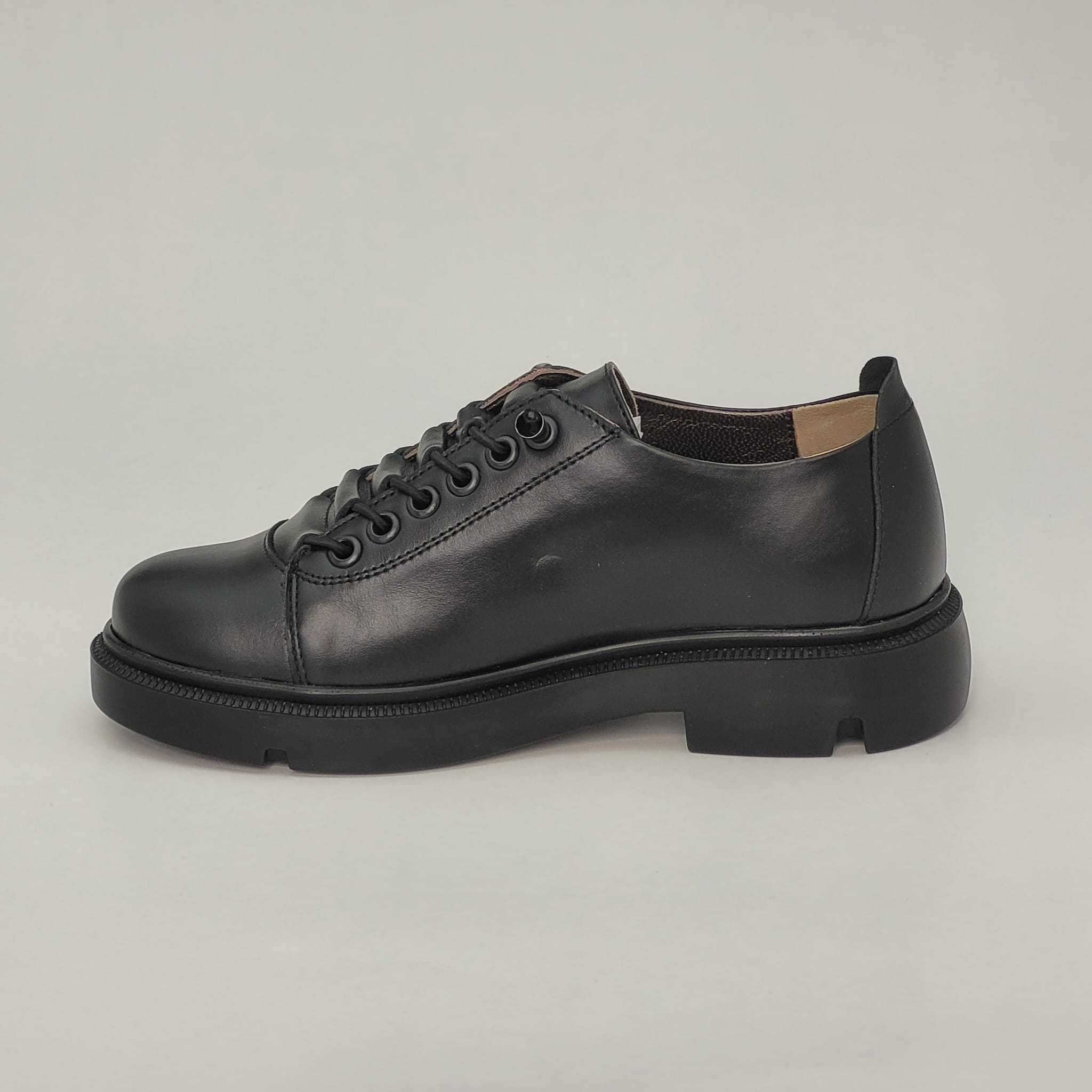 Pantofi casual damă din piele naturală cu siret elastic - A210 - imagine 3