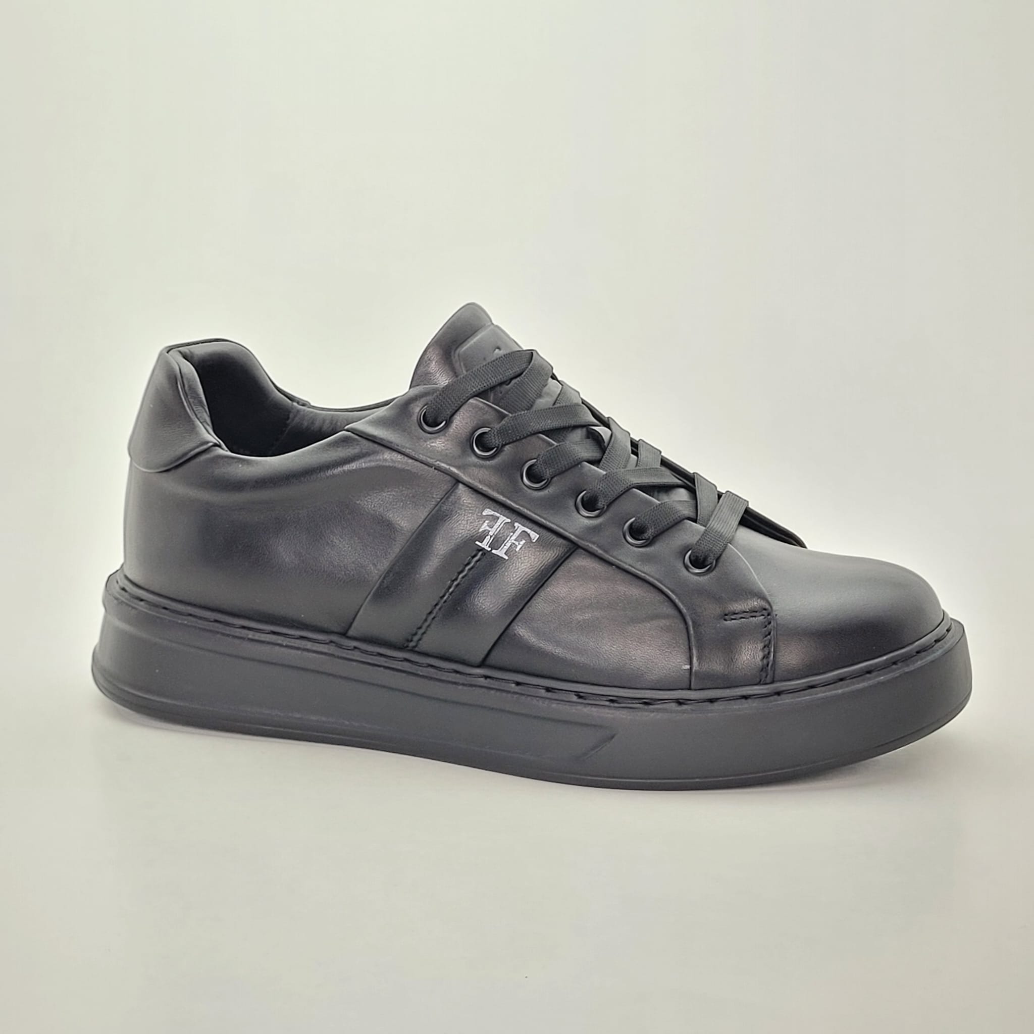 Pantofi casual bărbați din piele naturală Negri - B088 - imagine 6