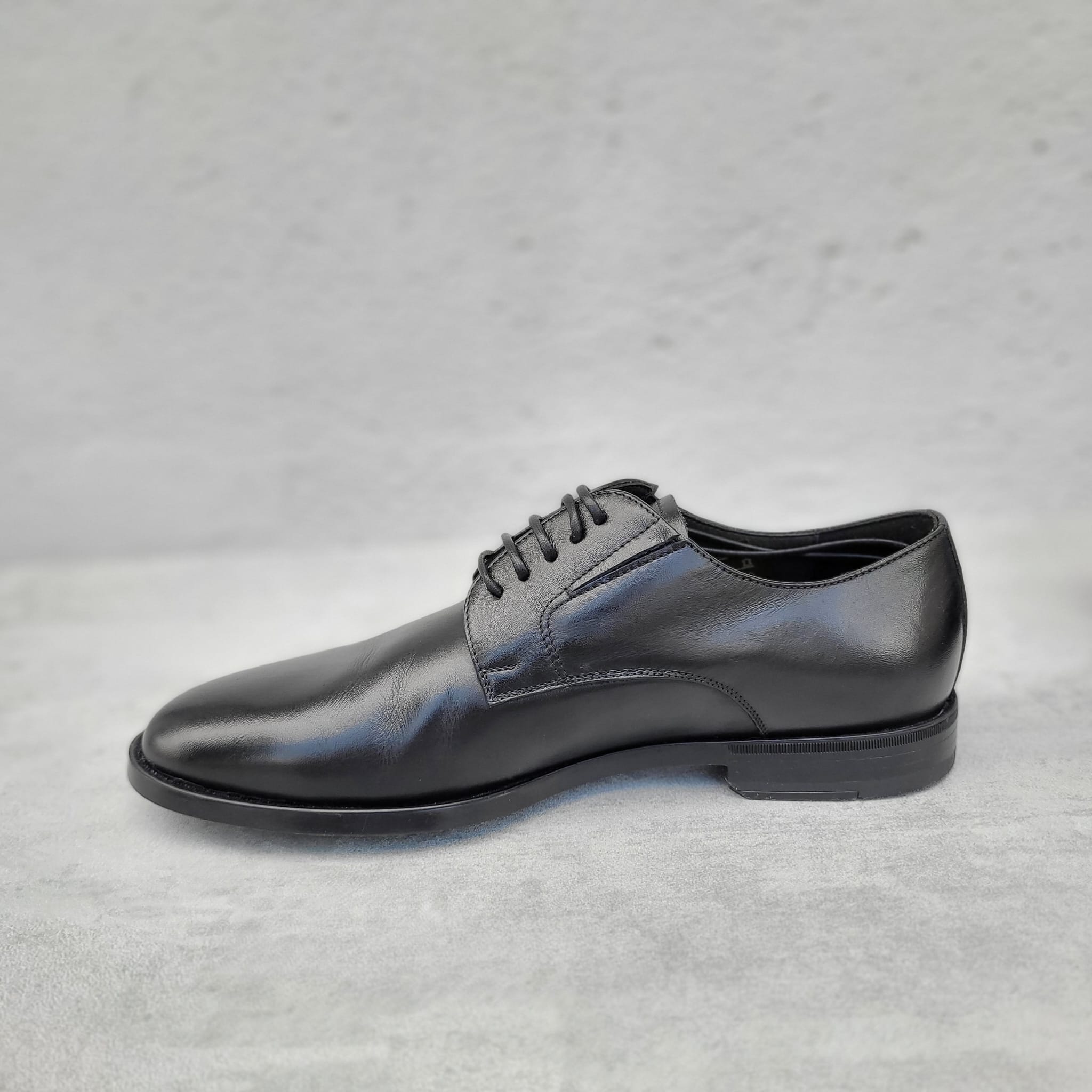 Pantofi eleganți bărbați Riva Mancina din piele naturală negri - B094 - imagine 3