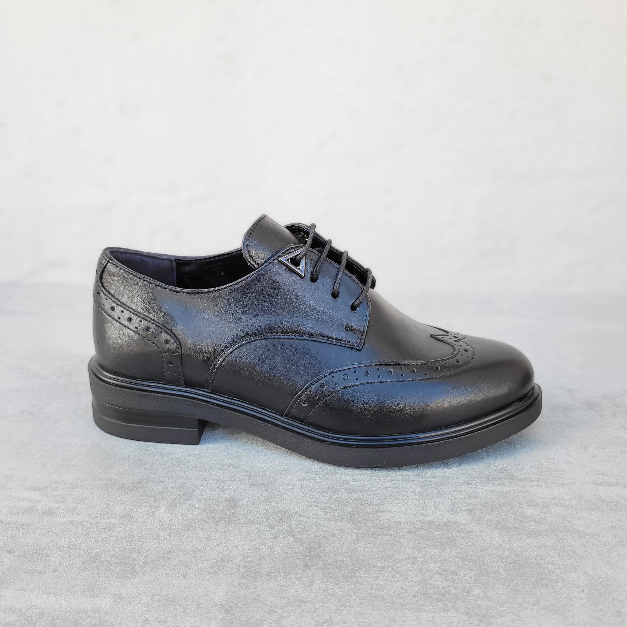 Pantofi damă din piele naturală Negri - A244 - imagine 2